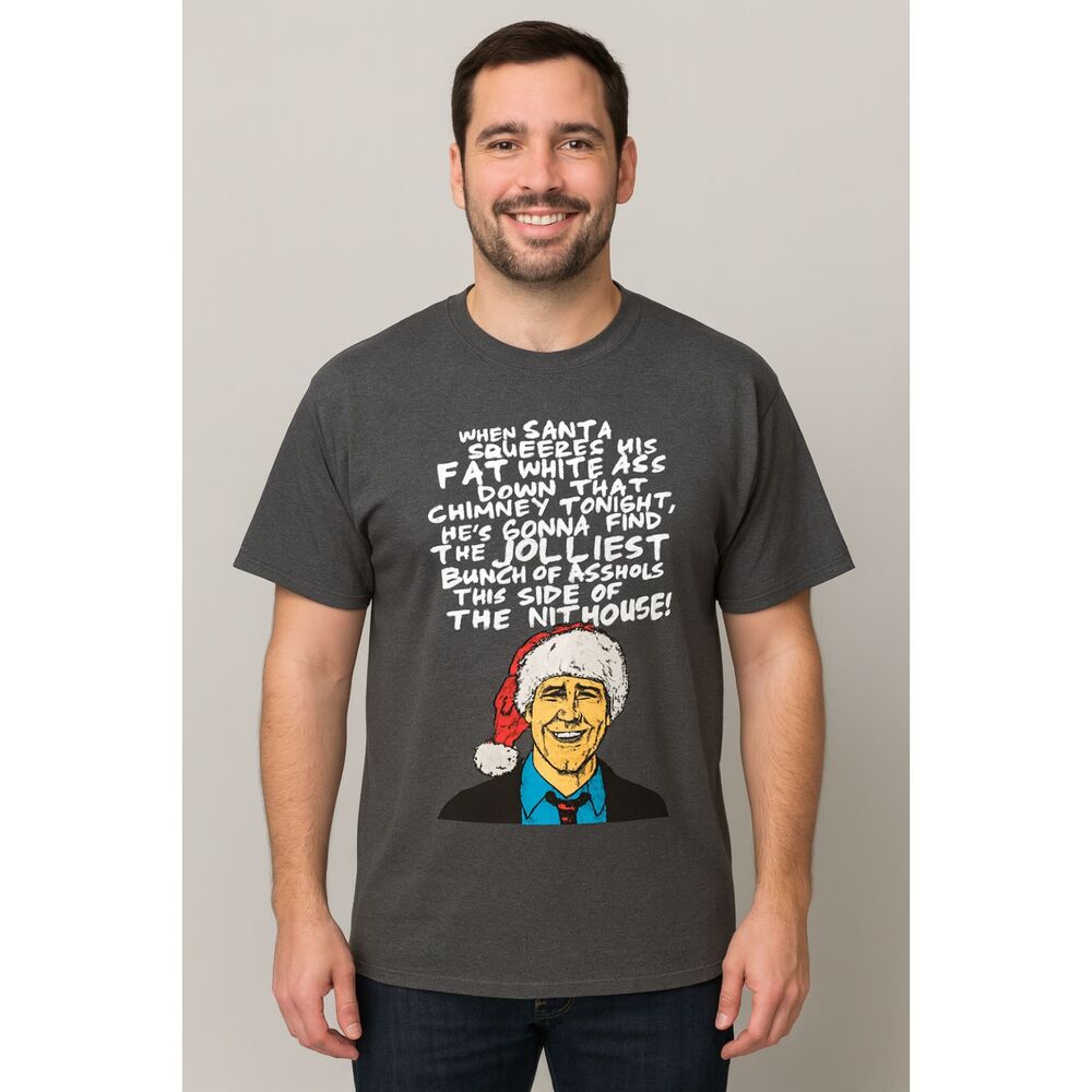 Gildan Ultra Cotton Christmas Vacation Clark Griswold Sz XL Holiday T-Shirt #W